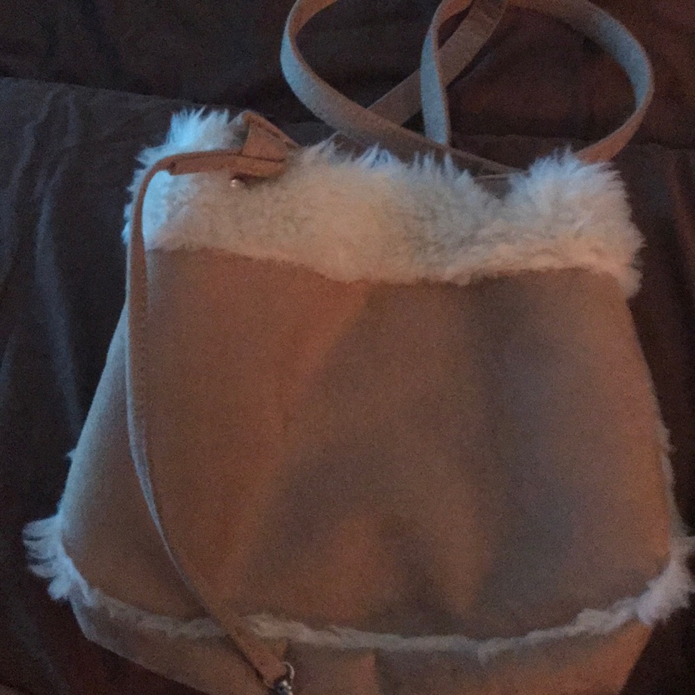 Very cute furry suede handbag